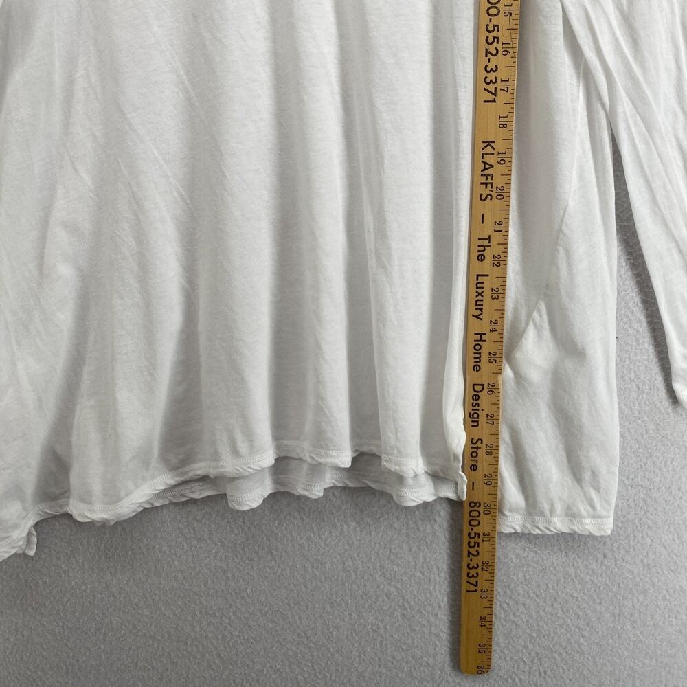 EILEEN FISHER Tunic XL Organic Cotton Fine Jersey Scoop Neck Long Sleeve White - Picture 10 of 12